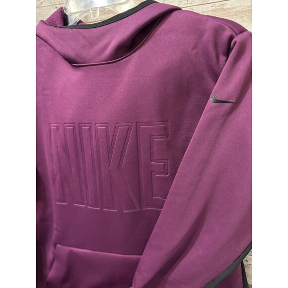 Nike Hoodie Therma Fit Jacket Womens Medium Purple Plum Strawberry Magenta EUC - Picture 3 of 5